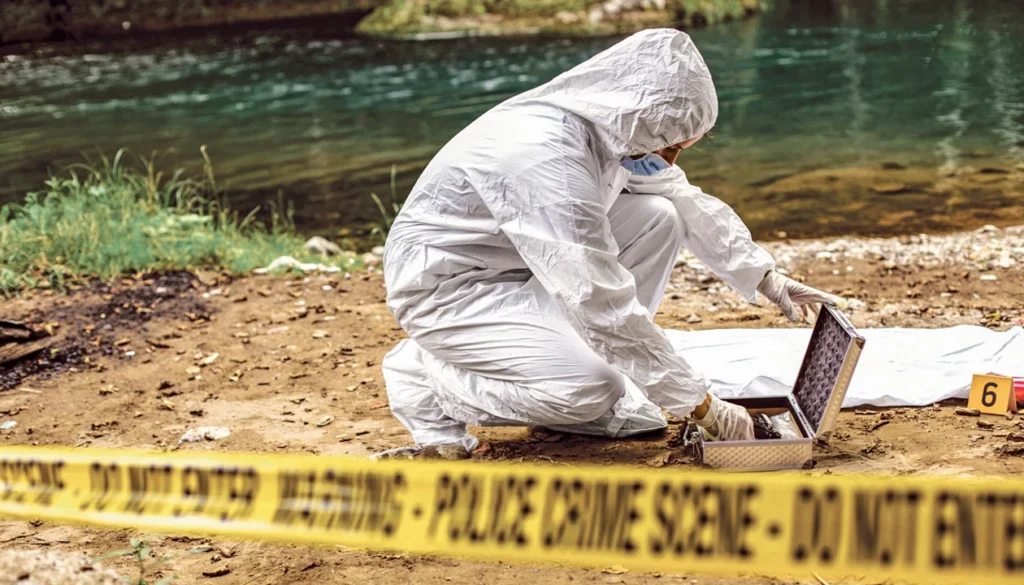 Vomit at a crime scene