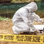 Vomit at a crime scene